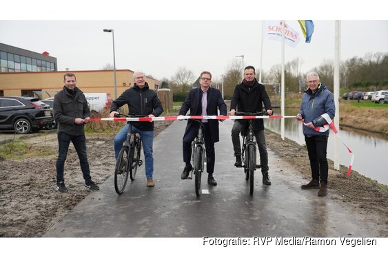 Sneller en veiliger naar het werk: nieuwe fietspad bij De Veken open