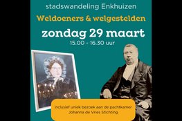 VVV-stadswandeling Weldoeners & welgestelden Zondag 29 maart