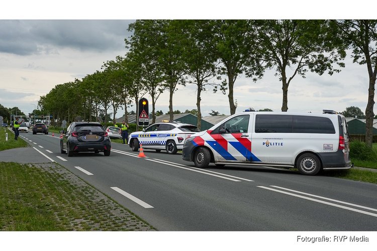 Schade na ongeval op N506 bij Schellinkhout