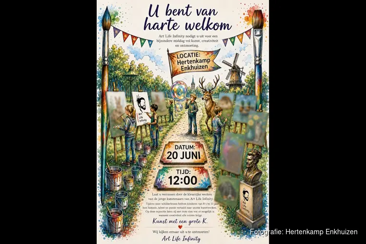Zomermarkt en opening tentoonstelling kindertekeningen bij Hertenkamp Enkhuizen