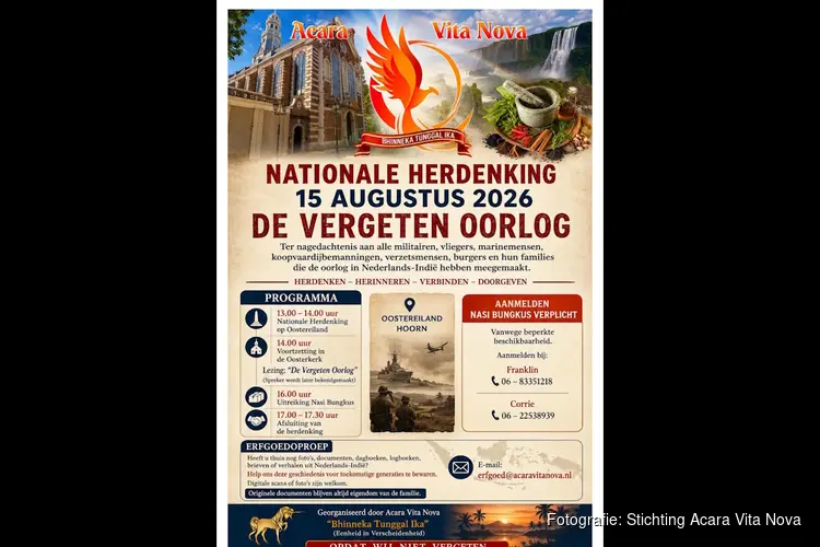 Stichting Acara Vita Nova herdenkt en beleeft 15 augustus 2026